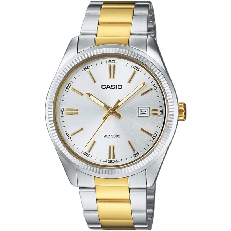 Casio Timeless Collection 38.5mm Silver Dial Steel Quartz Watch MTP-1302PSG-7AVEF