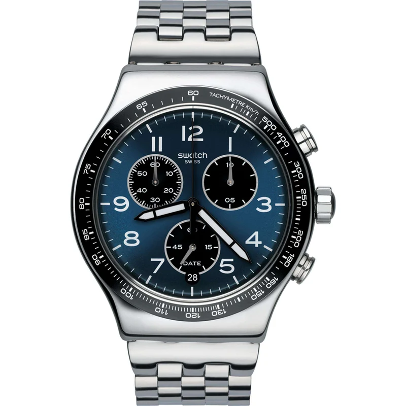Swatch BOXENGASSE AGAIN Blue Dial Men's Watch YVS423GC