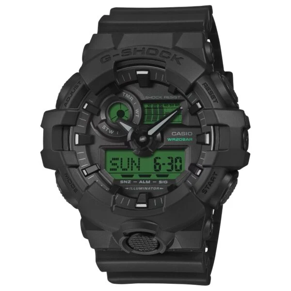 Reloj G-Shock Black and Electro Green GA-700BEG-1AER para hombre