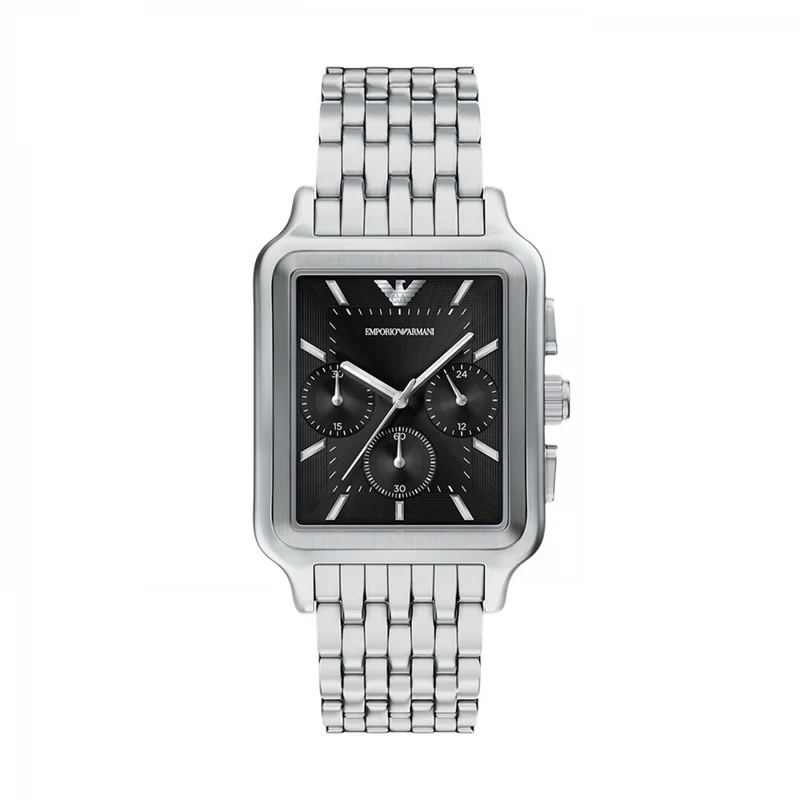 Emporio Armani Reloj de acero inoxidable cronógrafo para hombres AR11751