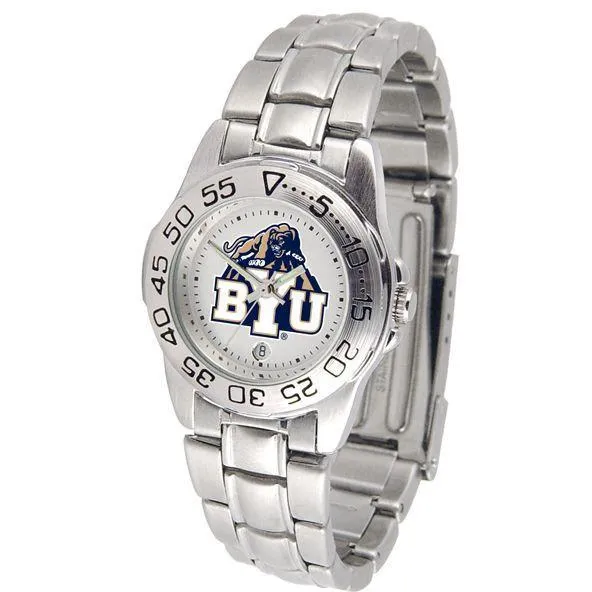 Brigham Young Cougars Ladies Steel Band Sports Watch
