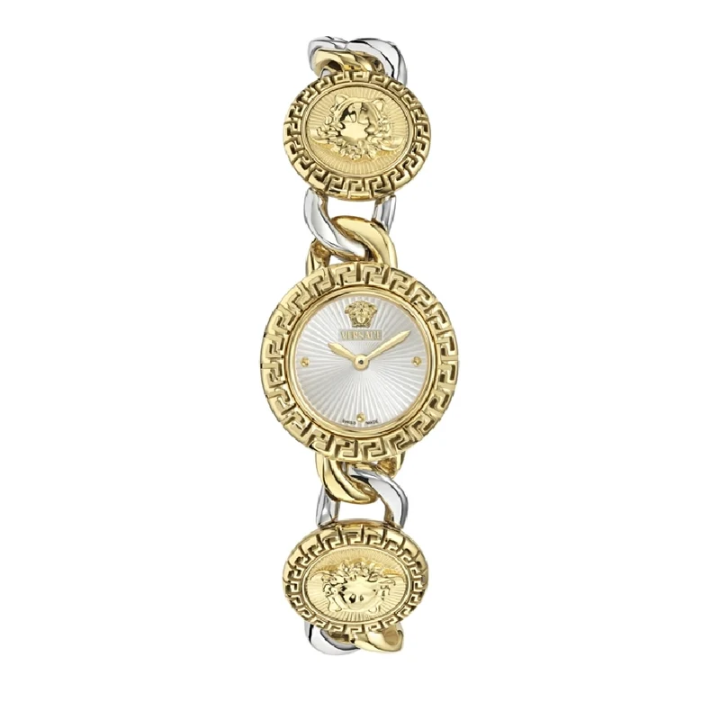 Reloj de mujer La greca stud icon VE0Q00325 B2 de acero y correa plateada/gris