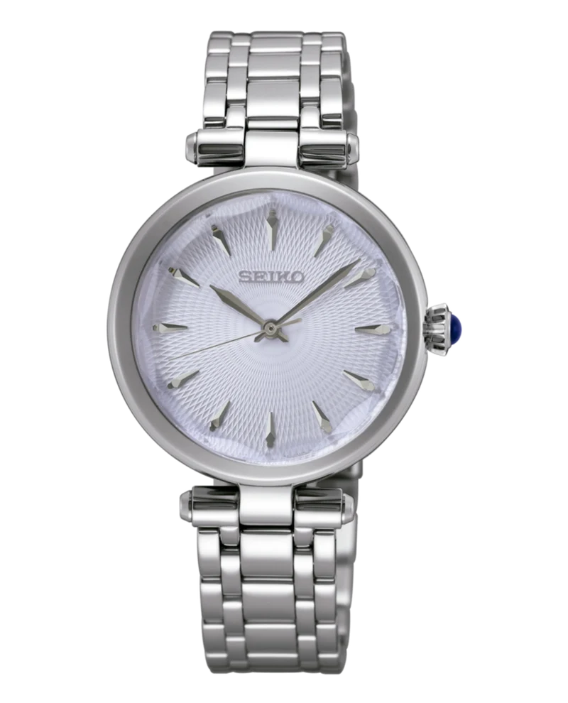 Reloj Seiko SRZ553P1 Ladies Cuarzo Plateado esf redonda b2