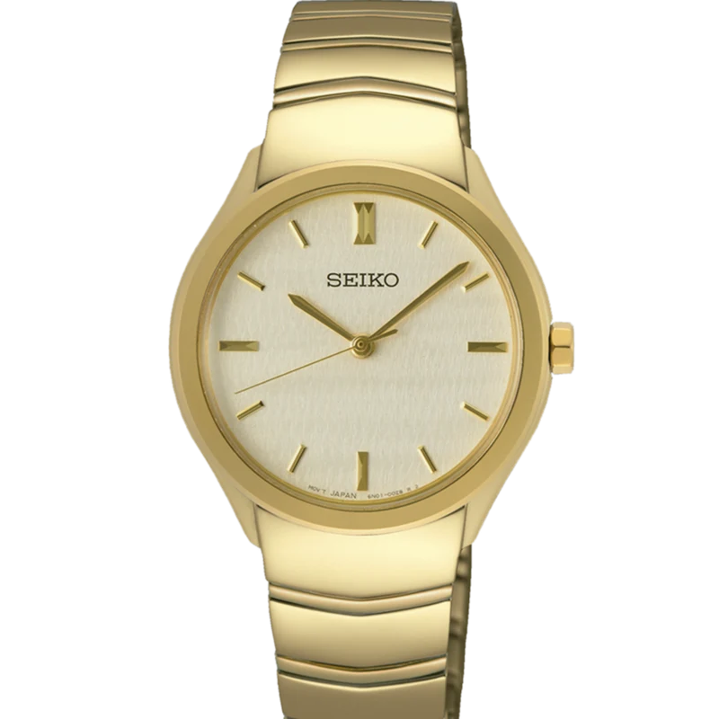 Reloj Seiko SUR552P1 Ladies Cuarzo 3 agujas IP dorado B2