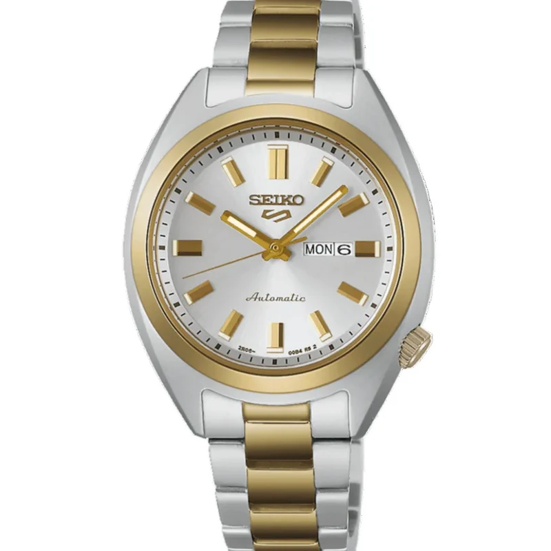 Reloj Seiko SRE024K1 5 Sports SNXS 32mm Brazalete Bicolor b2