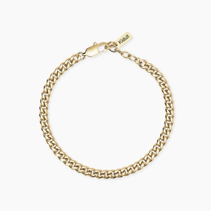 Pulsera Kidult dorada con cadena barbada 831144
