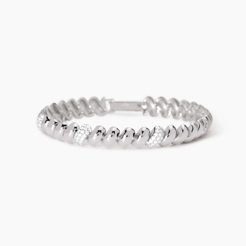 Pulsera Mabina de plata con malla San Marco Temporada de ensueño 533942