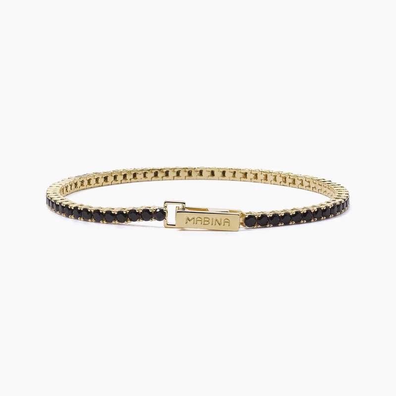 Pulsera Mabina de tenis negra CLUB DE TENIS 533658-M