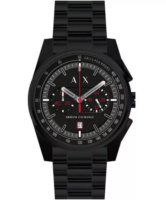 Reloj Armani Exchange AX2864 Parker Chrono Esfera Negra Correa de Acero Inoxidable