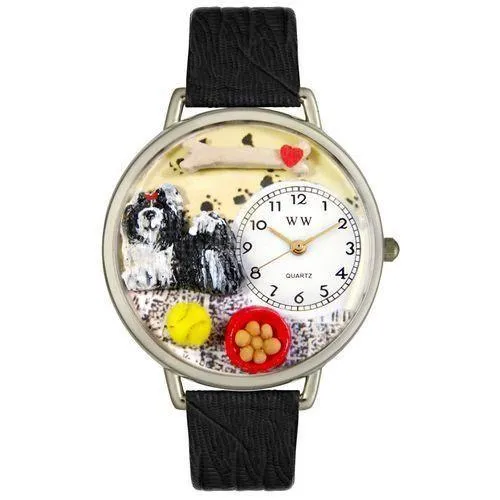 Shih-Tzu Watch in Silver (Large)