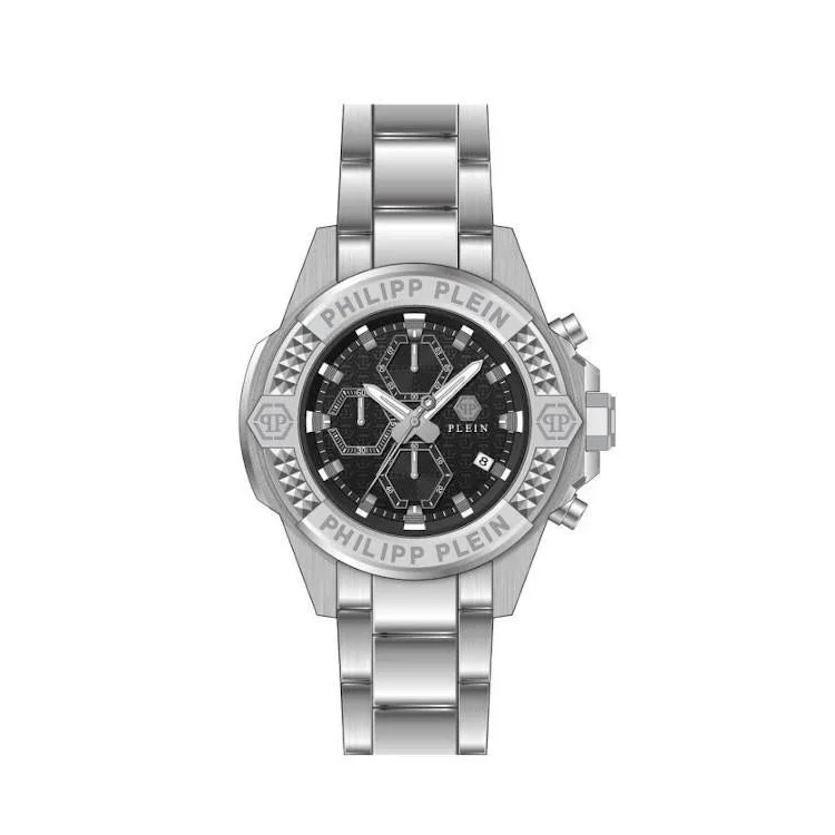 Reloj de hombre The skull chrono PWWFA0425 B2 de acero y correa plateada/gris