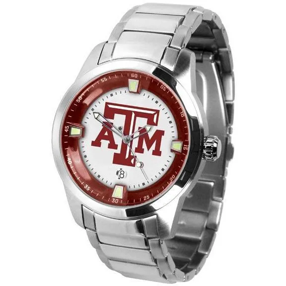 Texas A&M Aggies Men's Titan Stainless Steel Band Watch