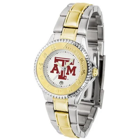 Texas A&M Aggies Ladies Competitor Two-Tone Band Watch