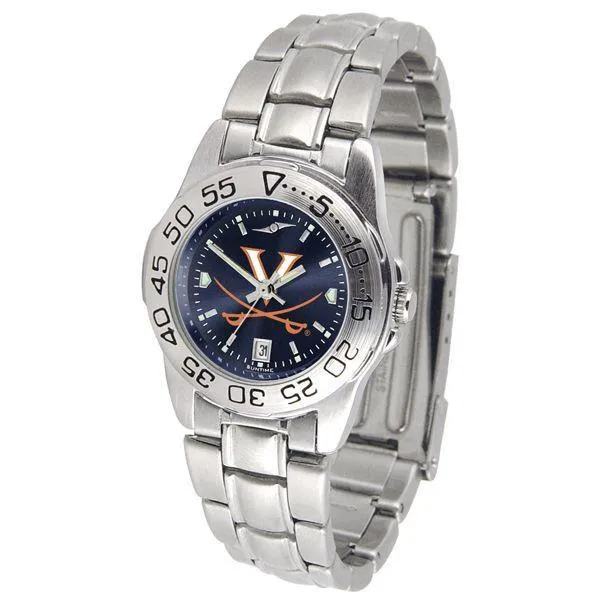 Virginia Cavaliers Ladies AnoChrome Steel Band Sports Watch