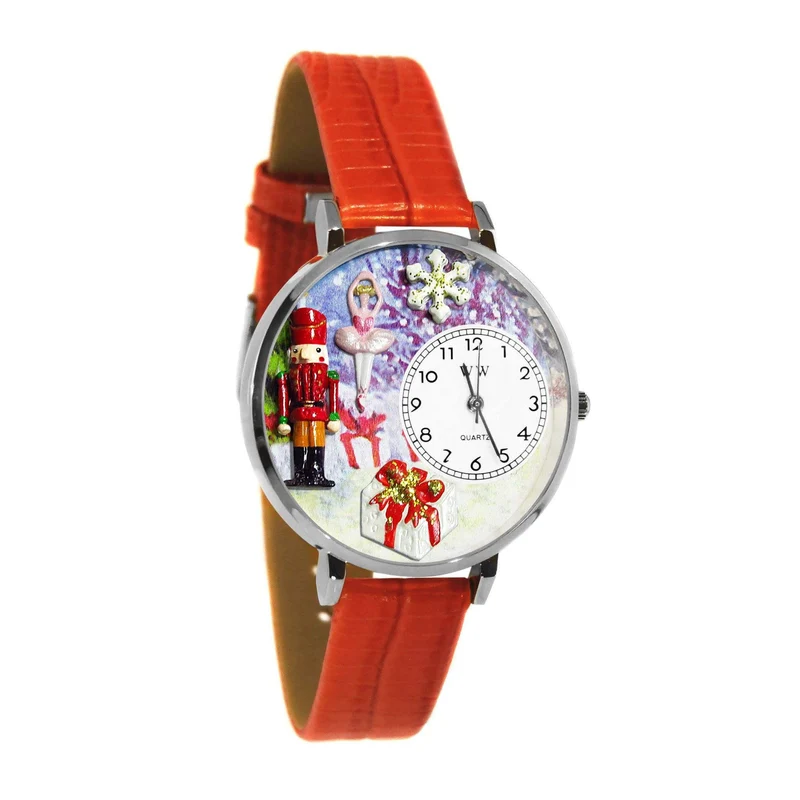 Christmas Nutcracker Watch in Silver (Large)