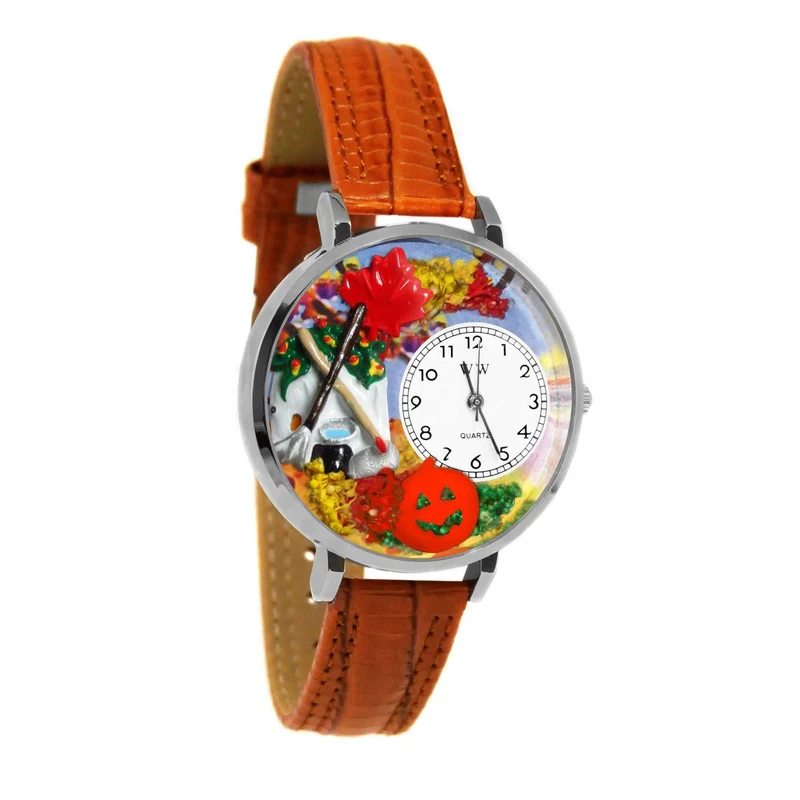 Autumn Leaves Watch in Silver (Large)