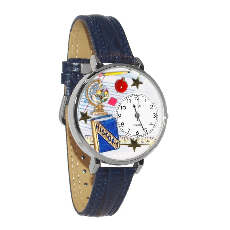 History Teacher Watch in Silver (Large)