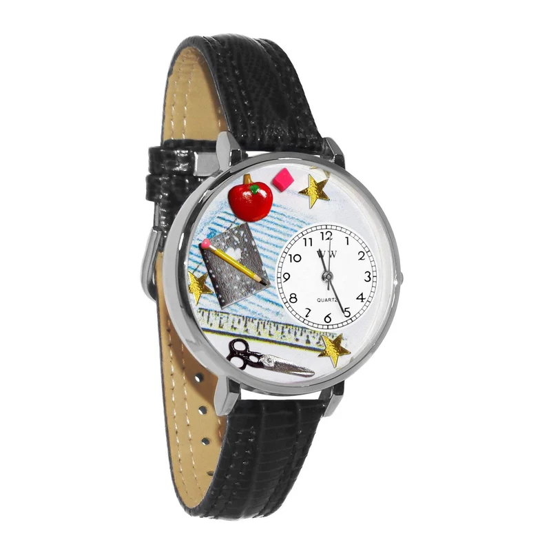 Teacher Watch in Silver (Large)