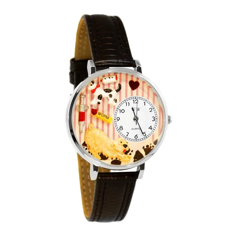 Veterinarian Watch in Silver (Large)