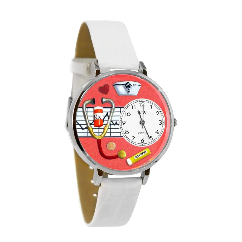Nurse Red Watch in Silver (Large)