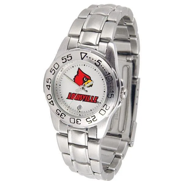 Louisville Cardinals Ladies Steel Band Sports Watch