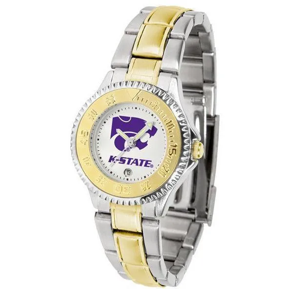 Kansas State Wildcats Ladies Competitor Two-Tone Band Watch