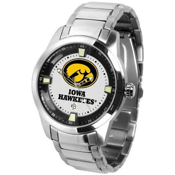 Iowa Hawkeyes Men's Titan Stainless Steel Band Watch
