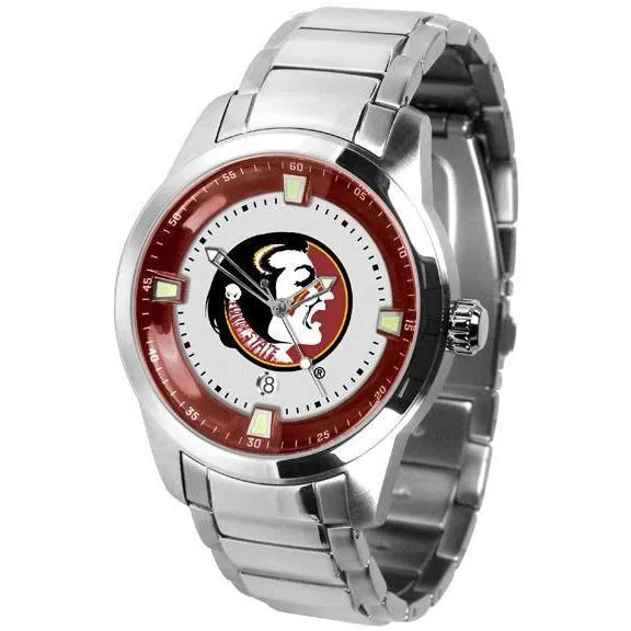 Florida State Seminoles Men's Titan Stainless Steel Band Watch