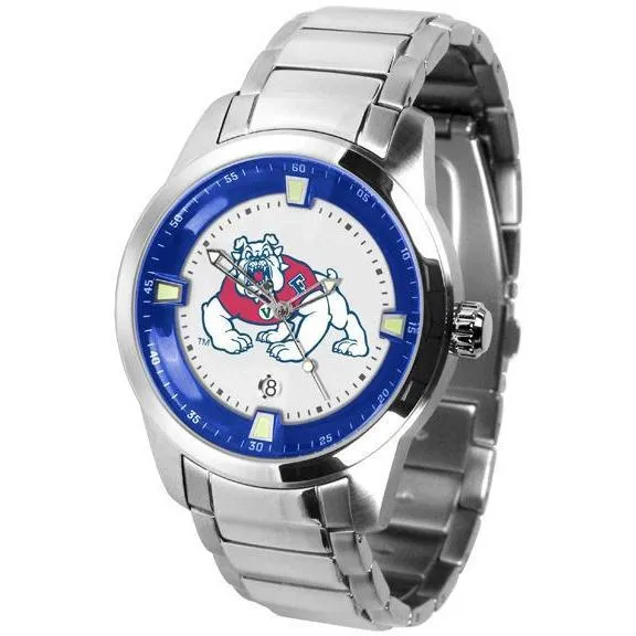 Fresno State Bulldogs Men's Titan Stainless Steel Band Watch