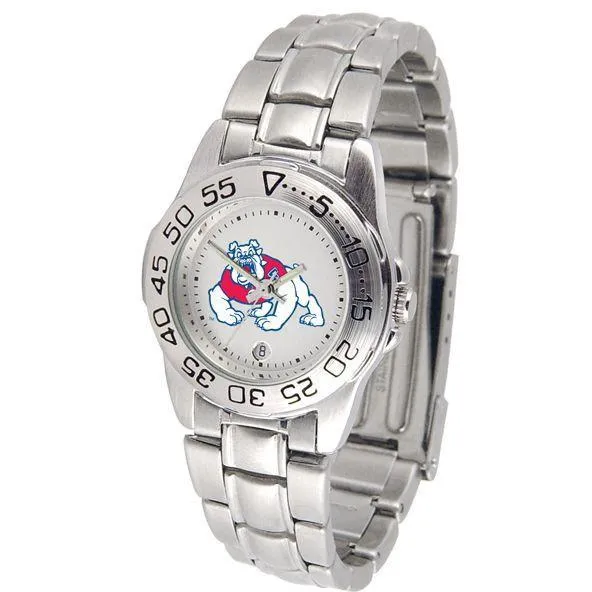 Fresno State Bulldogs Ladies Steel Band Sports Watch