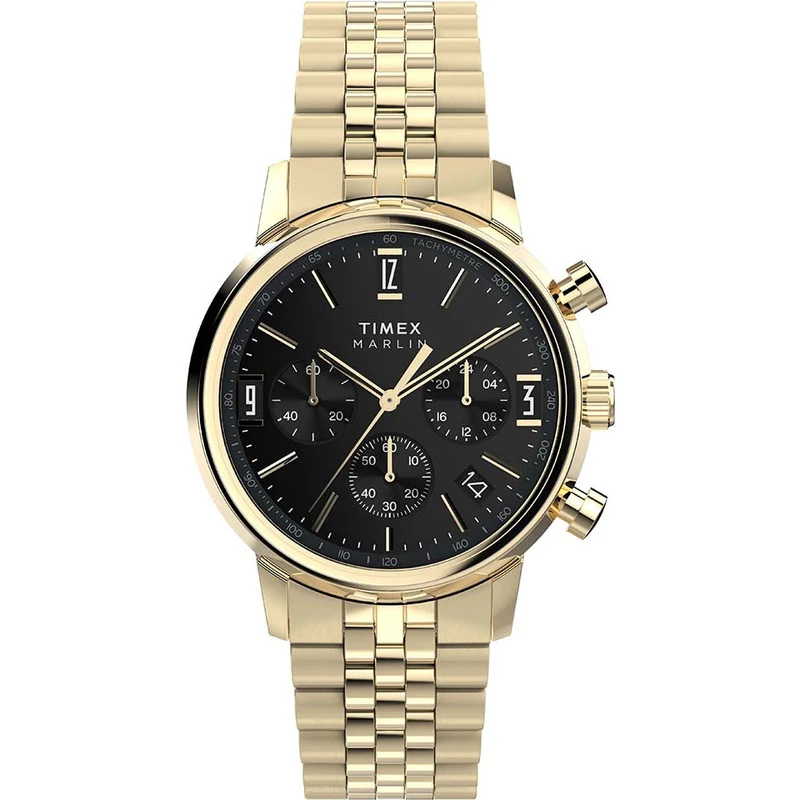 Reloj de pulsera de acero inoxidable TIMEX Marlin® Cronógrafo Taquimetro 40mm TW2W59900