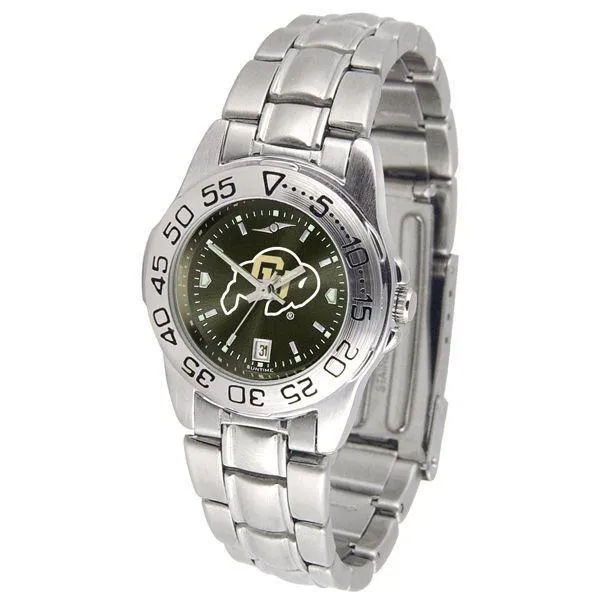 Colorado Buffaloes Ladies AnoChrome Steel Band Sports Watch