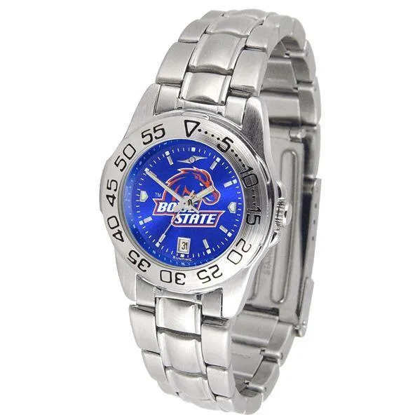 Boise State Broncos Ladies AnoChrome Steel Band Sports Watch