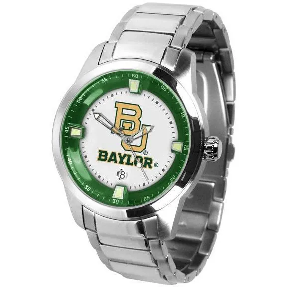 Baylor Bears Men's Titan Stainless Steel Band Watch