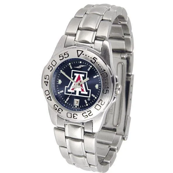 Arizona Wildcats Ladies AnoChrome Steel Band Sports Watch