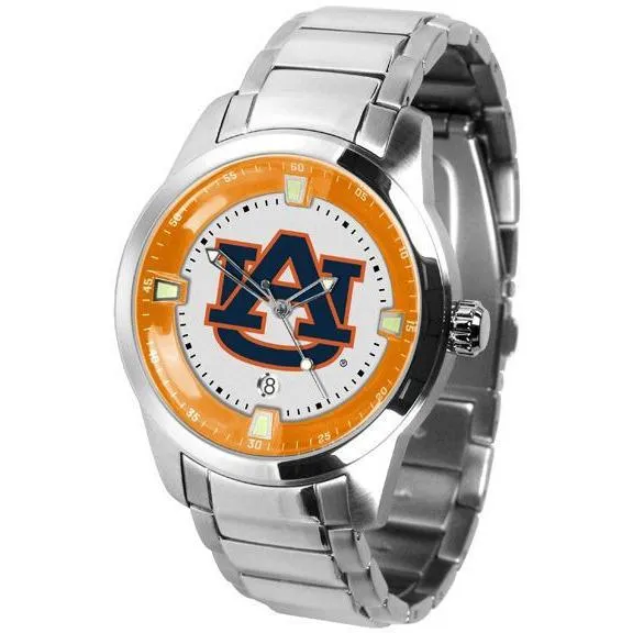 Auburn Tigers Men's Titan Stainless Steel Band Watch