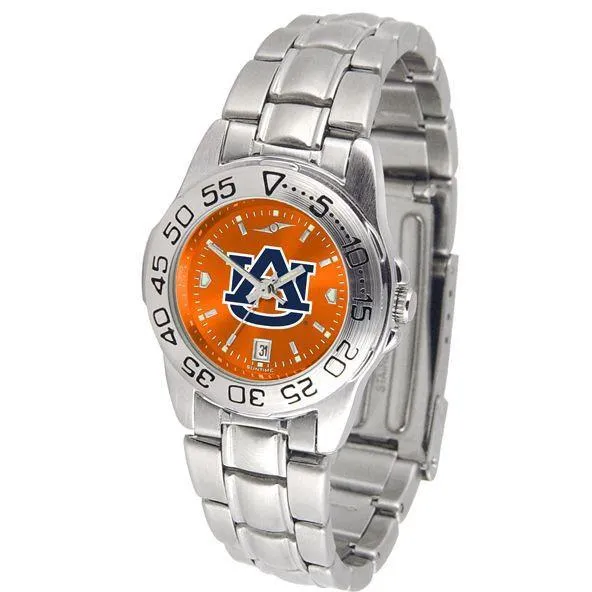 Auburn Tigers Ladies AnoChrome Steel Band Sports Watch