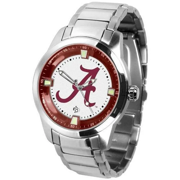 Alabama Crimson Tide Men's Titan Stainless Steel Band Watch