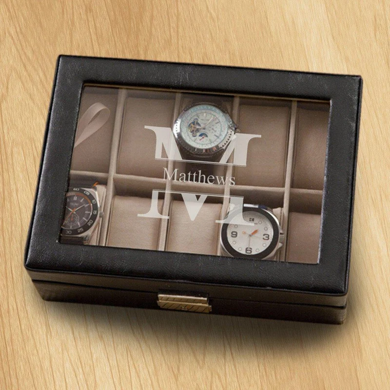 Monogrammed Watch Box