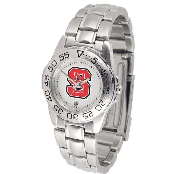 North Carolina State Wolfpack Ladies Steel Band Sports Watch
