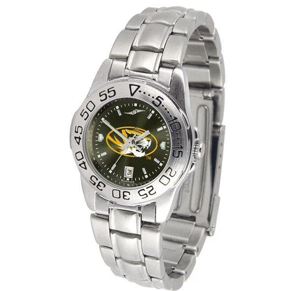 Missouri Tigers Ladies AnoChrome Steel Band Sports Watch