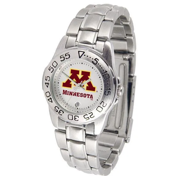 Minnesota Gophers Ladies Steel Band Sports Watch