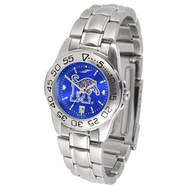 Memphis Tigers Ladies AnoChrome Steel Band Sports Watch