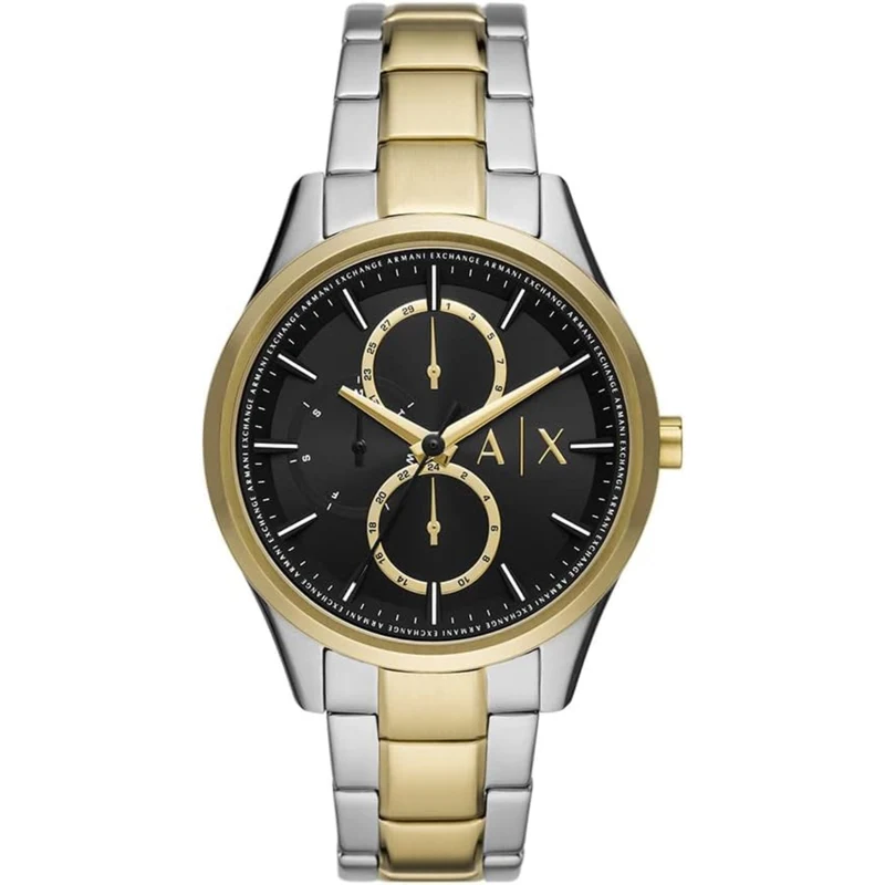 Armani Exchange Dante 42mm Chronograph Black Dial Steel Mens Quartz Watch AX1865