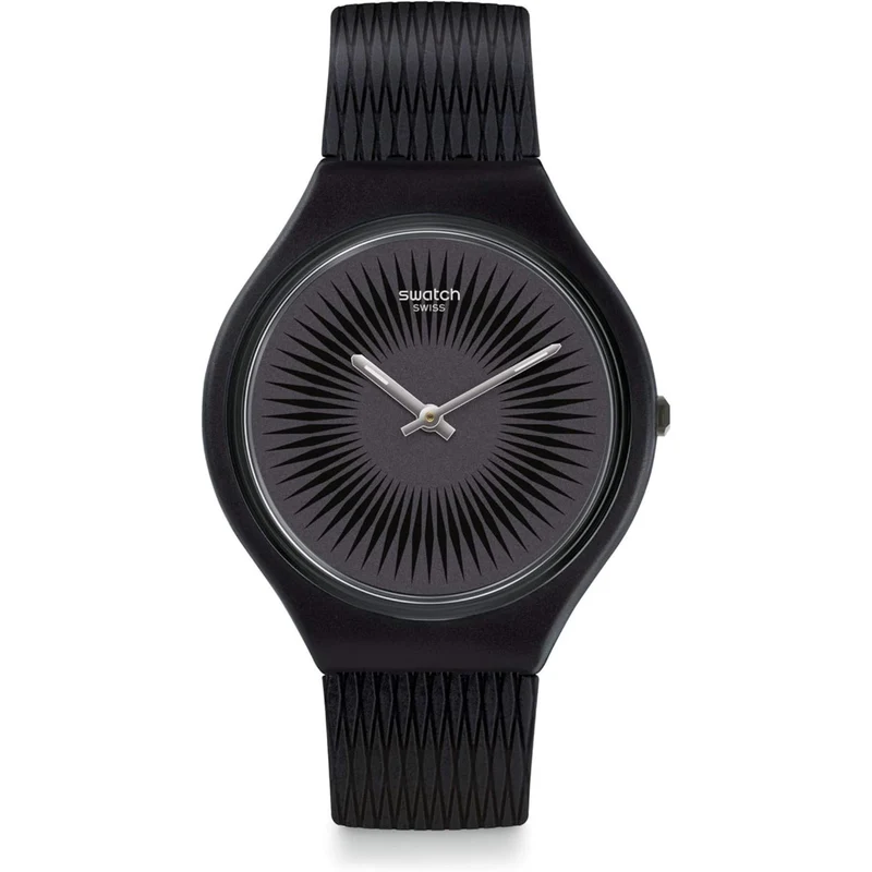 Swatch Skinella Grey Dial Silicone Strap Watch SVOB104