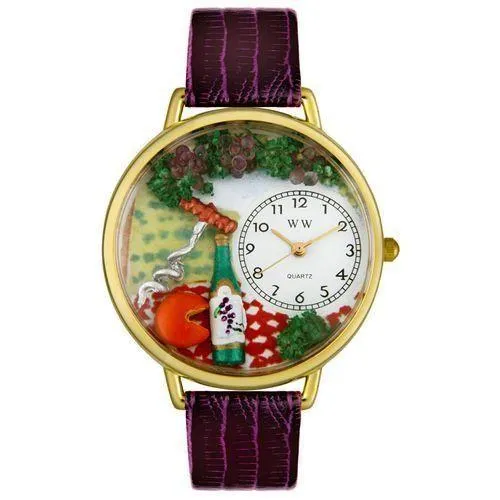 Wine & Cheese Watch in Gold (Large)