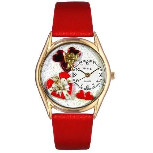 Valentine's Day Watch (Red) Small Gold Style