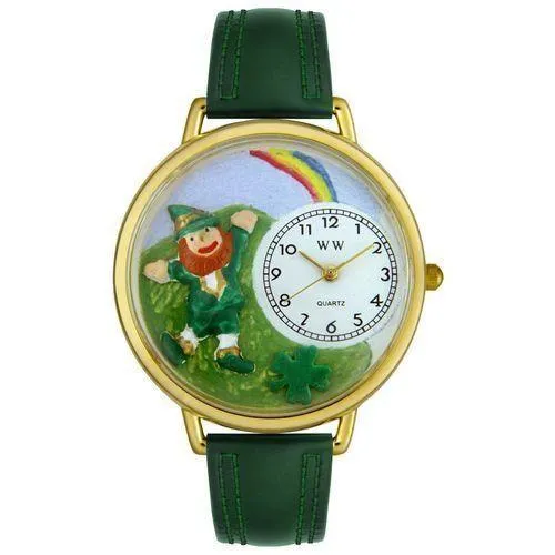 St. Patrick's Day Watch (Rainbow) in Gold (Large)