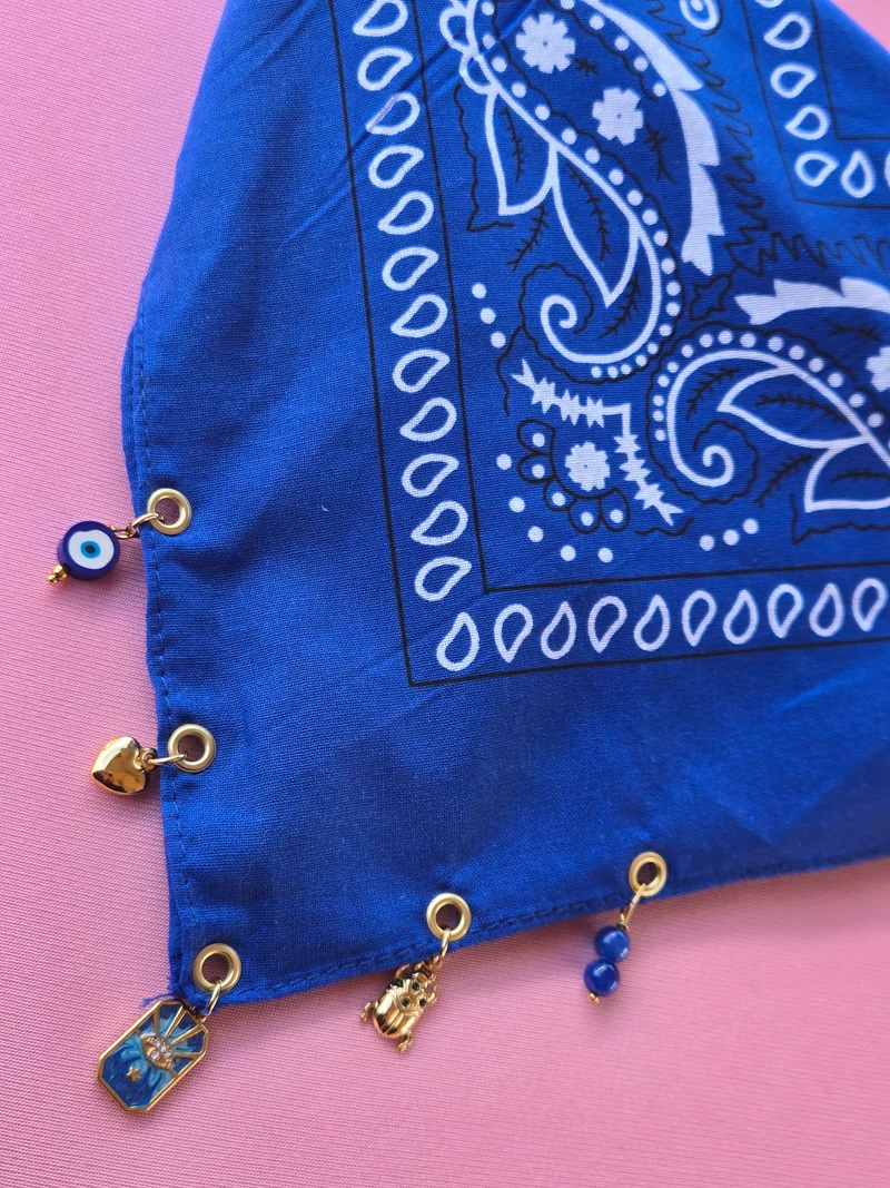 Bandana bleu électrique