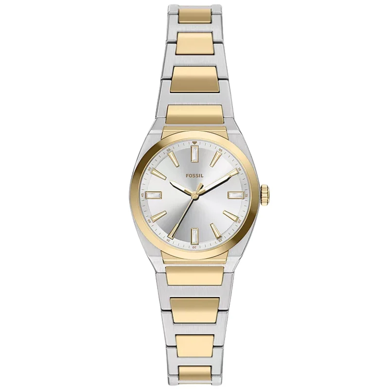 Fossil Everett 27mm Silver Dial Steel Ladies Quartz Watch ES5494